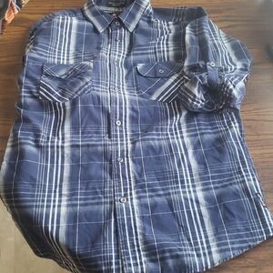 3/$20 Airwalk Blue Plaid Button Up Shirt